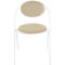 Stoelen Saturne Meet by Paperflow - B 520 x D 540 x H 820 mm - stalen buis wit - kunstleer ivoor - set van 2