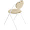 Stoelen Saturne Meet by Paperflow - B 520 x D 540 x H 820 mm - stalen buis wit - kunstleer ivoor - set van 2