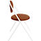 Stoelen Saturne Meet by Paperflow - B 520 x D 540 x H 820 mm - stalen buis wit - kunstleer roest - set van 2