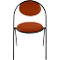 Stoelen Saturne Meet by Paperflow - B 520 x D 540 x H 820 mm - stalen buis zwart - fluweel roest - set van 2