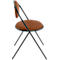 Stoelen Saturne Meet by Paperflow - B 520 x D 540 x H 820 mm - stalen buis zwart - kunstleer roest - set van 2