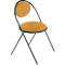 Stoelen Saturne Meet by Paperflow - B 520 x D 540 x H 820 mm - stalen buis zwart - kunstleer saffraan - set van 2
