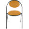 Stoelen Saturne Meet by Paperflow - B 520 x D 540 x H 820 mm - stalen buis zwart - kunstleer saffraan - set van 2