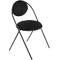 Stoelen Saturne Meet by Paperflow - B 520 x D 540 x H 820 mm - stalen buis zwart - kunstleer zwart - set van 2