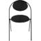 Stoelen Saturne Meet by Paperflow - B 520 x D 540 x H 820 mm - stalen buis zwart - kunstleer zwart - set van 2