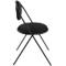 Stoelen Saturne Meet by Paperflow - B 520 x D 540 x H 820 mm - stalen buis zwart - kunstleer zwart - set van 2