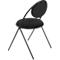 Stoelen Saturne Meet by Paperflow - B 520 x D 540 x H 820 mm - stalen buis zwart - kunstleer zwart - set van 2