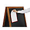 Stoepbord Economy outdoor - MDF - B 540 x H 950 mm – magnetisch - 2 beschrijfbare zijden - beuken