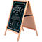 Stoepbord Economy outdoor - MDF - B 670 x H 1030 mm – magnetisch - 2 beschrijfbare zijden - beuken