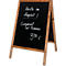 Stoepbord MULTI met magneetfolie, voor binnen en buiten, B 704 x D 750 x H 1150 m, 2 zijden, schoolbord en beukenhout