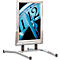 Stoepbord SwingMaster - aluminium geëloxeerd - B 728 x H 1150 mm - voor A1-formaat – weerbestendig - zilverkleur