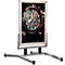 Stoepbord SwingMaster - aluminium geëloxeerd - B 975 x H 1500 mm - voor A0-formaat – weerbestendig - zilverkleur