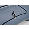 Stoepbord WindPro LED - polycarbonaat - B 740 x H 1223 mm - voor A1 formaat - weerbestendig- met wielen - grijs
