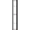 Vertical view: a white area, bordered by dark side stripes. Light horizontal lines at top and bottom. Dashed lines in between.