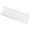 Clear, transparent acrylic price tag holder in an angled shape, for displaying price tags.