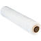 Roll of transparent plastic wrap against a white background.