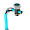 Stretchfolien Abroller grip® Systems, für grip®-Rollen mit einer Breite bis 400 mm, ergonomischer Handgriff, Aufhängevorrichtung, Stahl, wasserblau