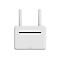 Weißer Strong WLAN-Router mit zwei Antennen und leuchtenden Status-LEDs auf der Vorderseite.