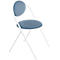 Stühle Meet by Paperflow Saturne, 2er-Set, B 520 x T 540 x H 820 mm, Kunstleder, Weiss/Blau