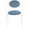 Stühle Meet by Paperflow Saturne, 2er-Set, B 520 x T 540 x H 820 mm, Kunstleder, Weiss/Blau