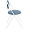 Stühle Meet by Paperflow Saturne, 2er-Set, B 520 x T 540 x H 820 mm, Kunstleder, Weiss/Blau