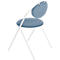 Stühle Meet by Paperflow Saturne, 2er-Set, B 520 x T 540 x H 820 mm, Kunstleder, Weiss/Blau