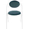 Stühle Meet by Paperflow Saturne, 2er-Set, B 520 x T 540 x H 820 mm, Samt, Weiss/Blau