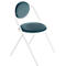 Stühle Meet by Paperflow Saturne, 2er-Set, B 520 x T 540 x H 820 mm, Samt, Weiss/Blau