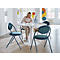 Stühle Meet by Paperflow Saturne, 2er-Set, B 520 x T 540 x H 820 mm, Stahlrohr, Samt, vers. Farben