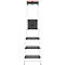 Stufen-Stehleiter Hailo L100, EN 131, mit Multifunktionsschale & Haltebügel, bis 150 kg, 4 Stufen