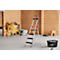 Stufen-Stehleiter Hailo L100 TopLine, EN 131, mit Multifunktionsschale & Haltebügel, bis 150 kg, 4 Stufen