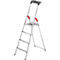 Stufen-Stehleiter Hailo L60 StandardLine, EN 131, mit Multifunktionsschale & Gelenkschutz, bis 150 kg, 4 Stufen