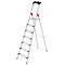 Stufenstehleiter Hailo L80 ComfortLine, EN 131, mit Multifunktionsschale & XXL-Stufen, bis 150 kg, 7 Stufen