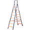 Stufenstehleiter Multicolor, doppelseitig besteigbar, 2x7 Stufen, 1 Plattform