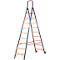 Stufenstehleiter Multicolor, doppelseitig besteigbar, 2x8 Stufen, 1 Plattform