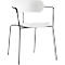 Stuhl BISTRO, Stahlrohr/PP, versch. Farben, B 535 x T 545 x H 760 mm, 4 Stück, weiss