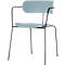 Stuhl BISTRO, stapelbar bis zu 4 Stück, B 535 x T 545 x H 760 mm, Stahlrohr & Polypropylen, blau, 2 Stück