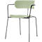 Stuhl BISTRO, stapelbar bis zu 4 Stück, B 535 x T 545 x H 760 mm, Stahlrohr & Polypropylen, grün, 2 Stück