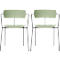 Stuhl BISTRO, stapelbar bis zu 4 Stück, B 535 x T 545 x H 760 mm, Stahlrohr & Polypropylen, grün, 2 Stück