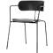 Stuhl BISTRO, stapelbar bis zu 4 Stück, B 535 x T 545 x H 760 mm, Stahlrohr & Polypropylen, schwarz, 2 Stück