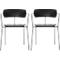 Stuhl BISTRO, stapelbar bis zu 4 Stück, B 535 x T 545 x H 760 mm, Stahlrohr & Polypropylen, schwarz, 2 Stück