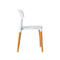 Stuhl Paperflow Glamwood, Massivholz, PP-Sitz, weiss, 2er-Set