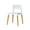 Stuhl Paperflow Glamwood, Massivholz, PP-Sitz, weiss, 2er-Set