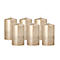 Stumpenkerze Papstar Safe Candle, bis zu 36 h, selbstlöschend, Ø 60 x H 100 mm, Paraffin, gold, 6 Stück