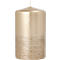 Stumpenkerze Papstar Safe Candle, bis zu 36 h, selbstlöschend, Ø 60 x H 100 mm, Paraffin, gold, 6 Stück