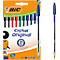 Stylo à bille BIC Cristal Original Farbmix, boîte de 10, 1,0 mm, pointe moyenne