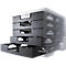 styro® Schubladenbox styro-Light, 5 Schübe, DIN C4, anthrazit-transparent