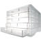 styro® Schubladenbox styro-Light, 5 Schübe, DIN C4, transparent-transparent