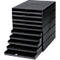 styro® Schubladenbox Styroval, 10 Schübe offen, DIN C4, Polystyrol, schwarz