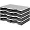 styro® sorteerstation styrodoc Standaard, C4, 4 etages/2 rijen/8 vakken, grijs/zwart
